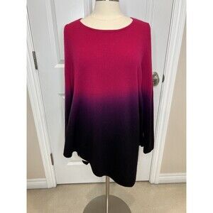 Neiman Marcus The Cashmere Sweater Collection Pink Purple Ombre Women’s Size L